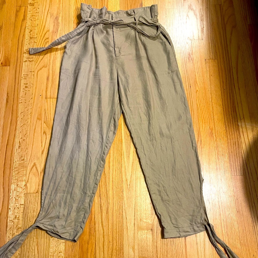 Reformation Avalon Paperbag Trousers Linen
